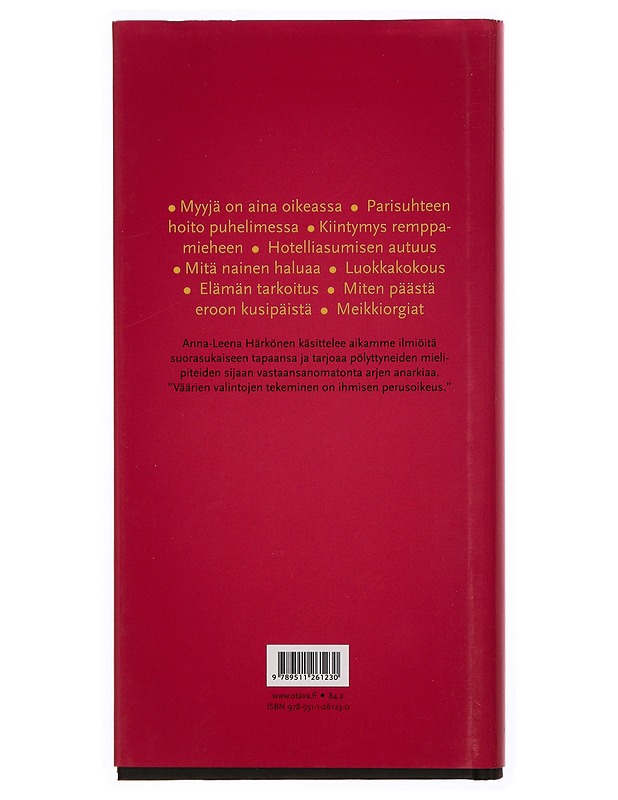 Laskeva neitsyt ja muita kirjoituksia - Anna-Leena Härkönen - Romaanit ja novellit - 10105339722 - 1