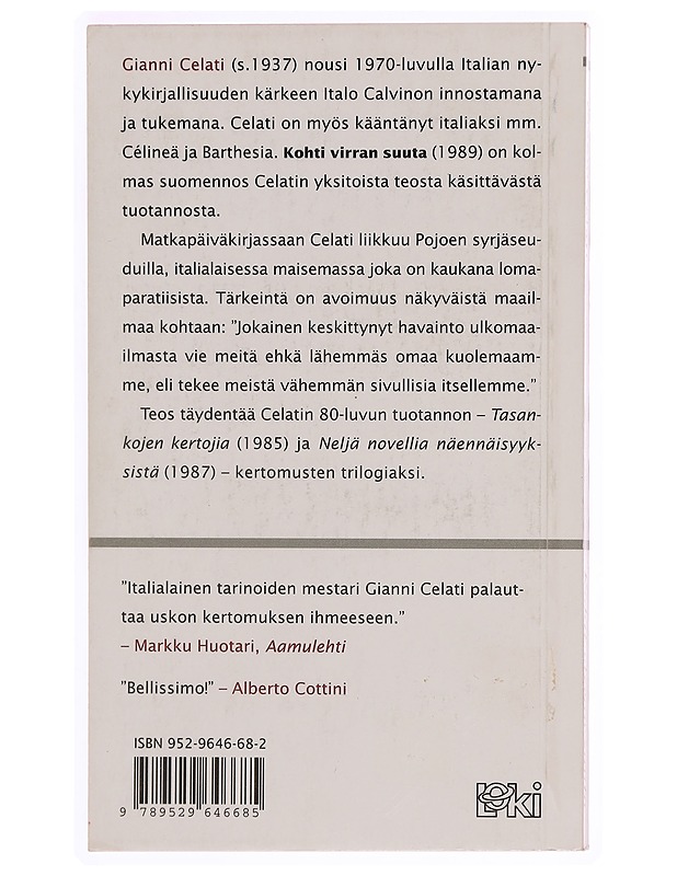 Kohti virran suuta - Celati, Gianni - Romaanit ja novellit - 10105340085 - 1