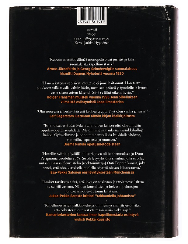 Suomalaiset kapellimestarit : Sibeliuksesta Saloseen, Kajanuksesta Franckiin - Vesa Sirén - Elämäkerrat ja muistelmat - 10105340645 - 1