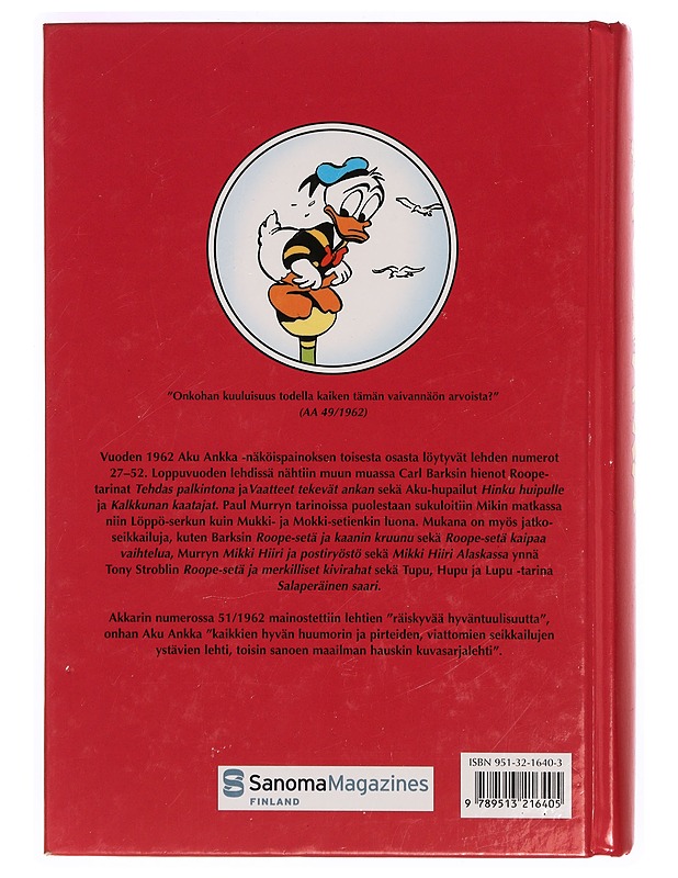 Aku Ankka. II osa : Näköispainos vuosikerrasta 1962 - Disney, Walt - Sarjakuvat - 10105340817 - 1