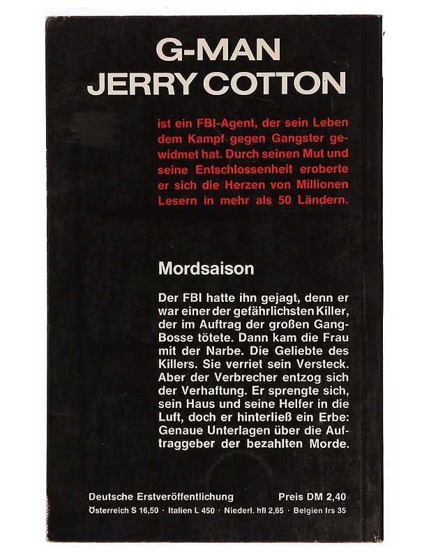 Mordsaison - Jerry Cotton  - Jännitys ja dekkarit - 10105340952 - 1