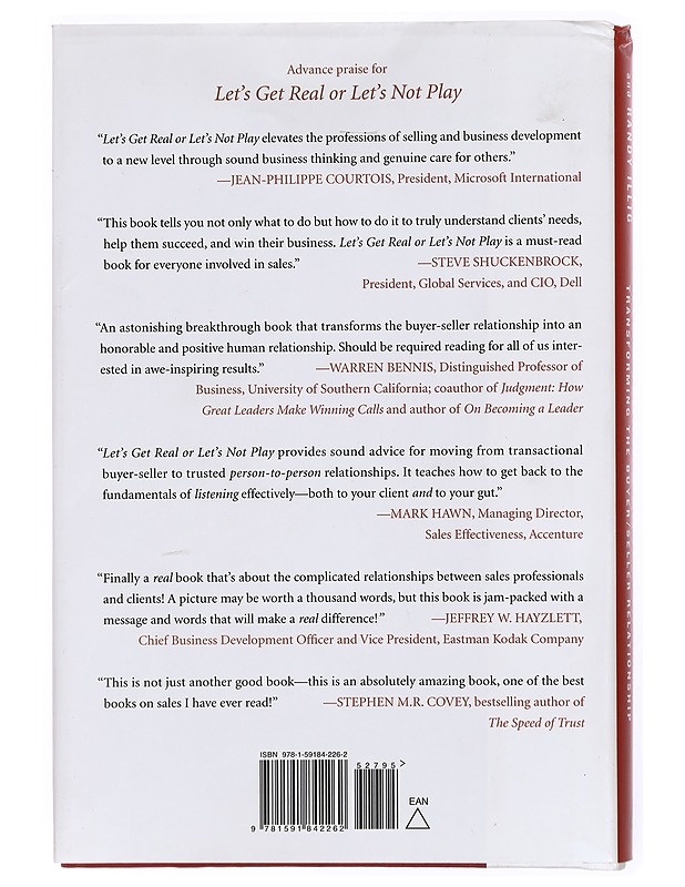 Let's get real or let's not play : transforming the buyer/seller relationship - Khalsa, Mahan - Tietokirjat ja oppaat - 10105341129 - 1