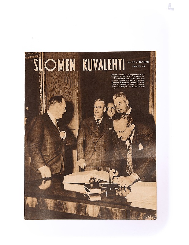 Suomen kuvalehti numero 39/1947 - Lehdet - 10105341504 - 0