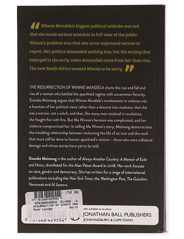The Resurrection of Winnie Mandela - Sisonke Msimang - Romaanit ja novellit - 10105342252 - 1