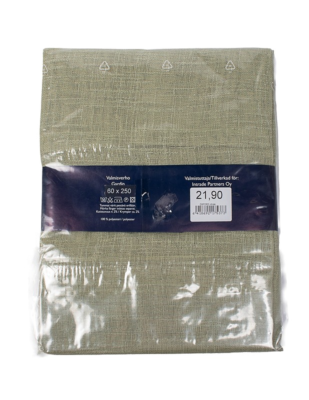 Valmisverho, 1kpl, 60x250cm - Verhot ja kapat - 10105342401 - 1