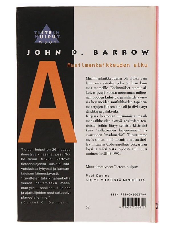 Maailmankaikkeuden alku - Barrow, John D. - Romaanit ja novellit - 10105342525 - 1