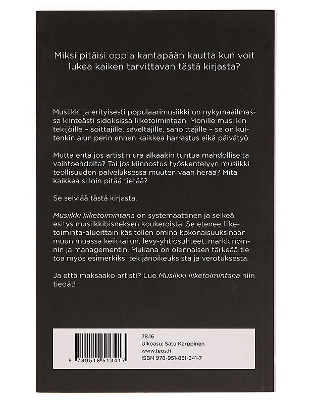 Musiikki liiketoimintana - Karhumaa, Mika - Musiikki- ja elokuvakirjat - 10105342965 - 1