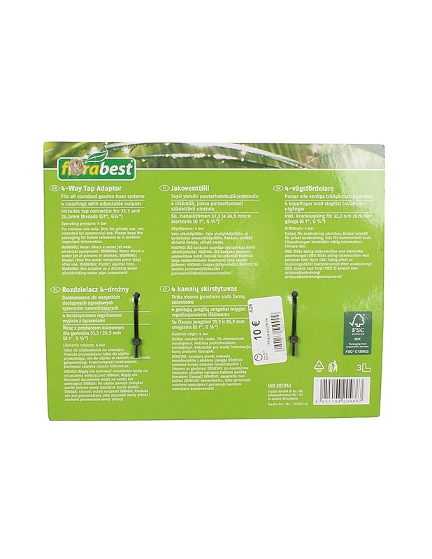 FLORABEST jakoventtiili, 4-suuntainen - Muut urheiluvälineet ja vapaa-aika - 10105343604 - 1