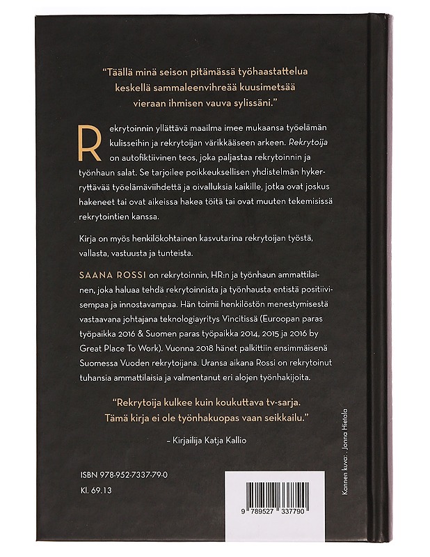 Rekrytoija - Saana Rossi - Elämäkerrat ja muistelmat - 10105343661 - 1