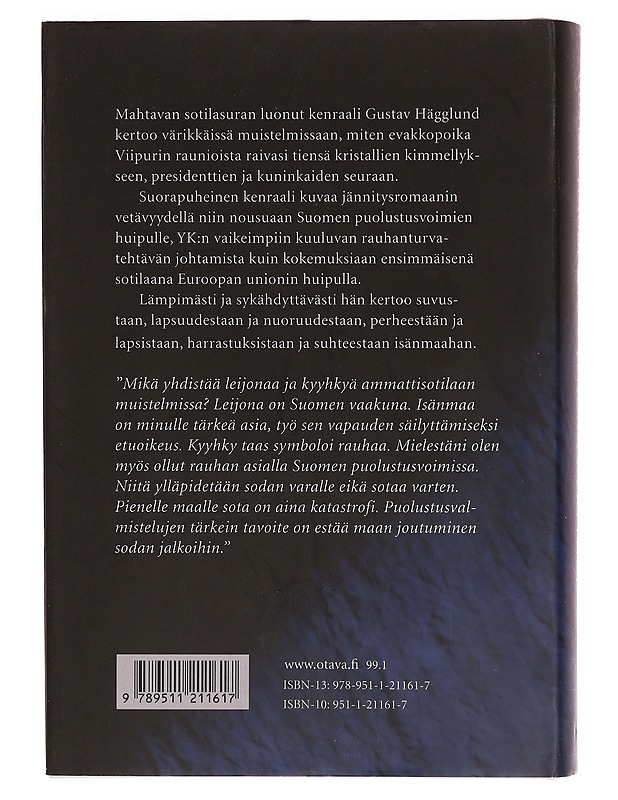Leijona ja kyyhky - Gustav Hägglund - Elämäkerrat ja muistelmat - 10105344040 - 0
