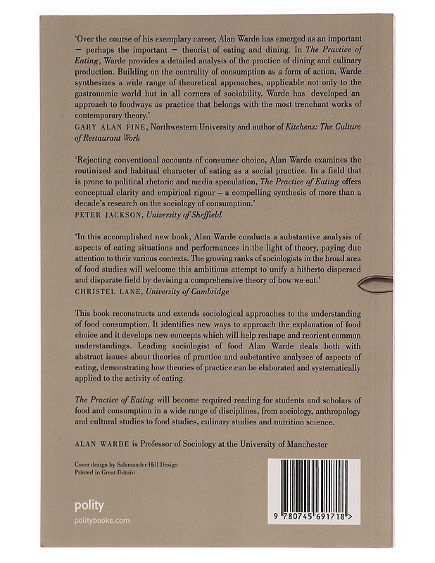 The practice of eating - Alan Warde - Tietokirjat ja oppaat - 10105344063 - 1