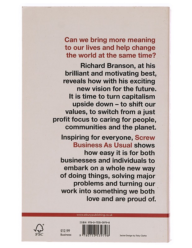 Screw business as usual - Richard Branson - Tietokirjat ja oppaat - 10105344375 - 1