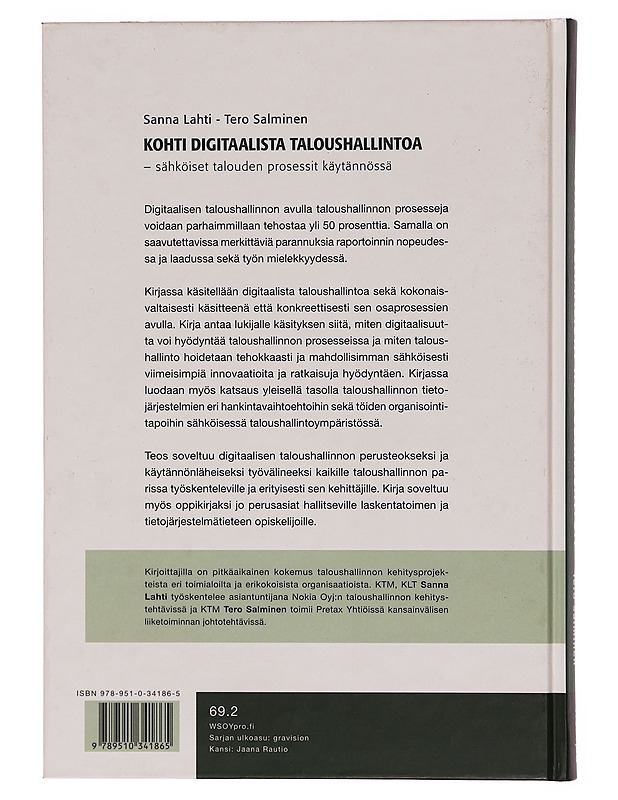 Kohti digitaalista taloushallintoa : sähköiset talouden prosessit käytännössä - Lahti, Sanna - Tietokirjat ja oppaat - 10105344476 - 1
