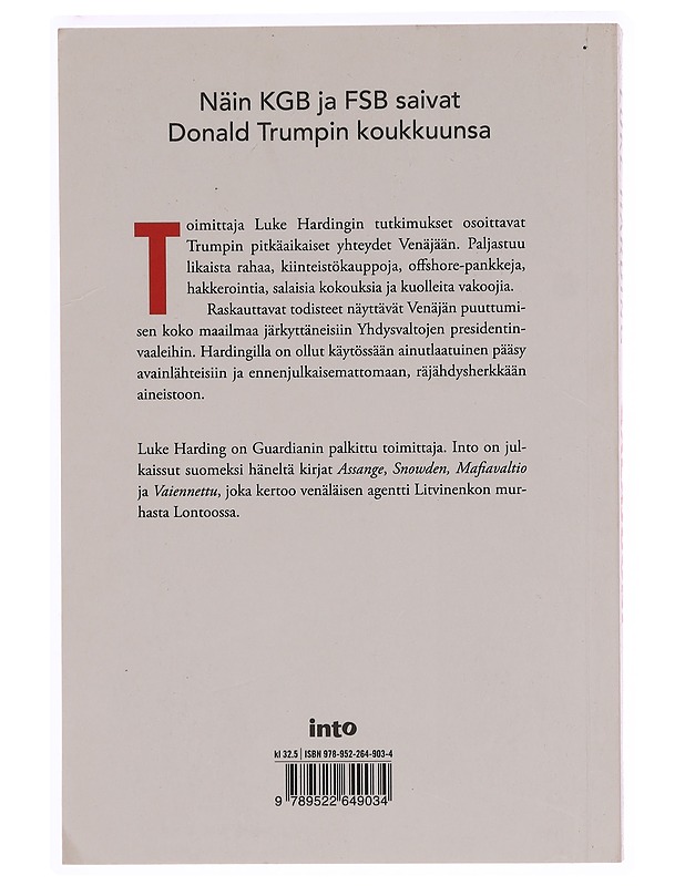 Salajuoni : kuinka Venäjä auttoi Trumpin Valkoiseen taloon - Harding, Luke - Historiakirjat - 10105345395 - 1