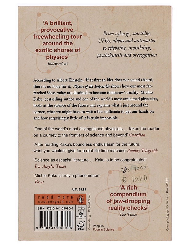 Physics of the impossible  - Tietokirjat - 10105345547 - 1