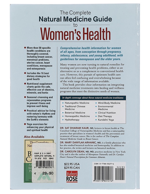 The complete natural medicine guide to womens health - Tietokirjat ja oppaat - 10105345705 - 1