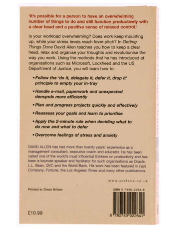 Getting things done, Allen David - Tietokirjat ja oppaat - 10105345702 - 1