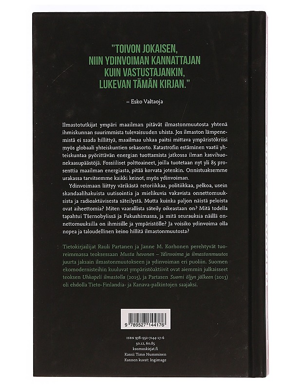 Musta hevonen : ydinvoima ja ilmastonmuutos - Partanen, Rauli - Tietokirjat ja oppaat - 10105345791 - 1