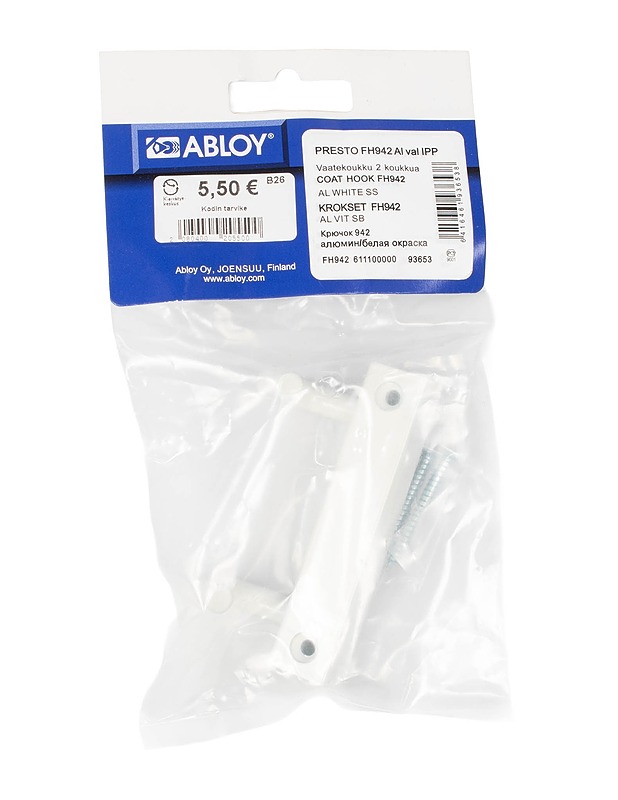 ABLOY Presto FH942 vaatekoukku - Rakennustarvikkeet - 10105345913 - 0