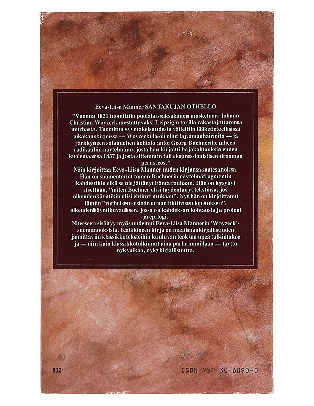 SANTAKUJAN OTHELLO : LISÄLEHTIÄ KESKENERÄISEEN MURHENÄYTELMÄÄN, GEORG BÜCHNERIN WOYZECKIIN - MANNER, EEVA-LIISA - Tietokirjat ja oppaat - 10105346680 - 1