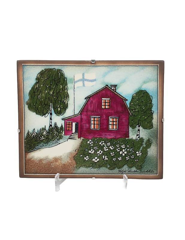 ARABIA Punainen tupa ja perunamaa seinälaatta - Designsuosikit - 10105346685 - 0