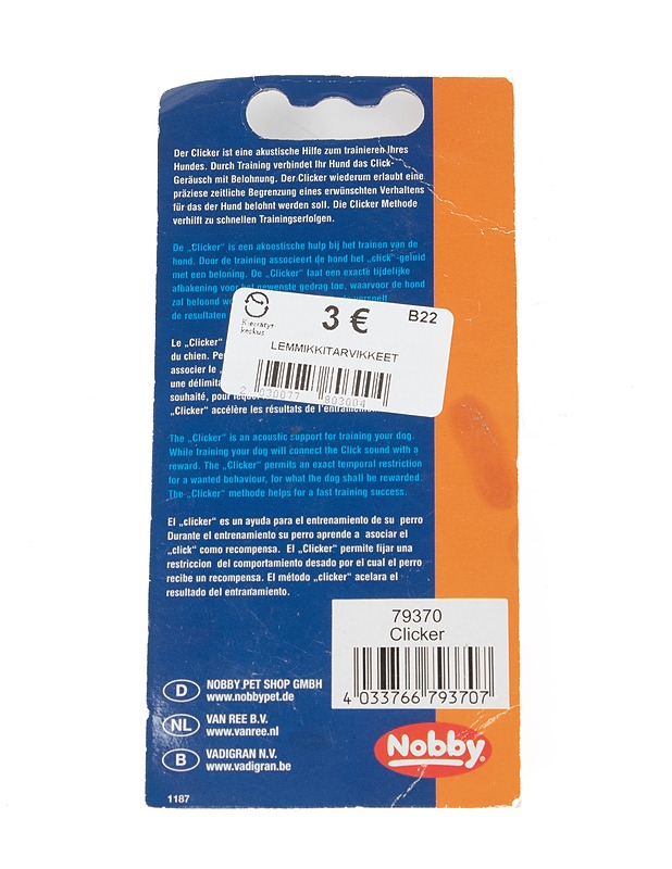 NOBBY Clicker avaimenperä koiran kouluttamiseen - Lemmikkitarvikkeet - 10105346829 - 1
