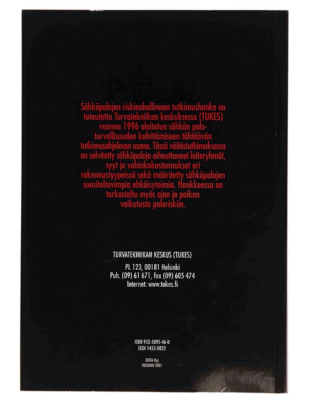 Sähköpalojen riskienhallinta - Veli-Pekka Nurmi - Tietokirjat ja oppaat - 10105346845 - 1