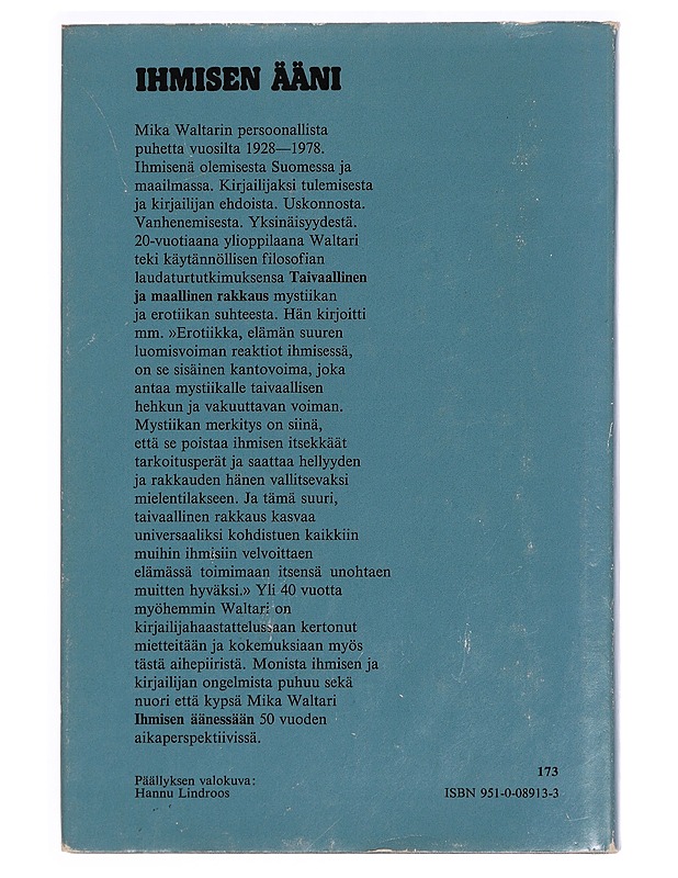 Mika Waltari- Ihmisen ääni, Haavikko Ritva  - Romaanit ja novellit - 10105347230 - 1