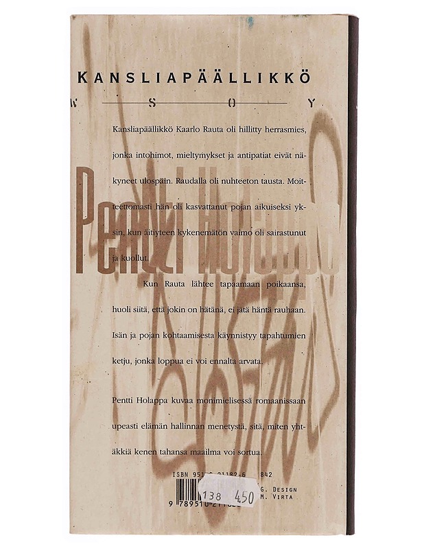 Kansliapäällikkö : romaani - Pentti Holappa - Romaanit ja novellit - 10105347551 - 1