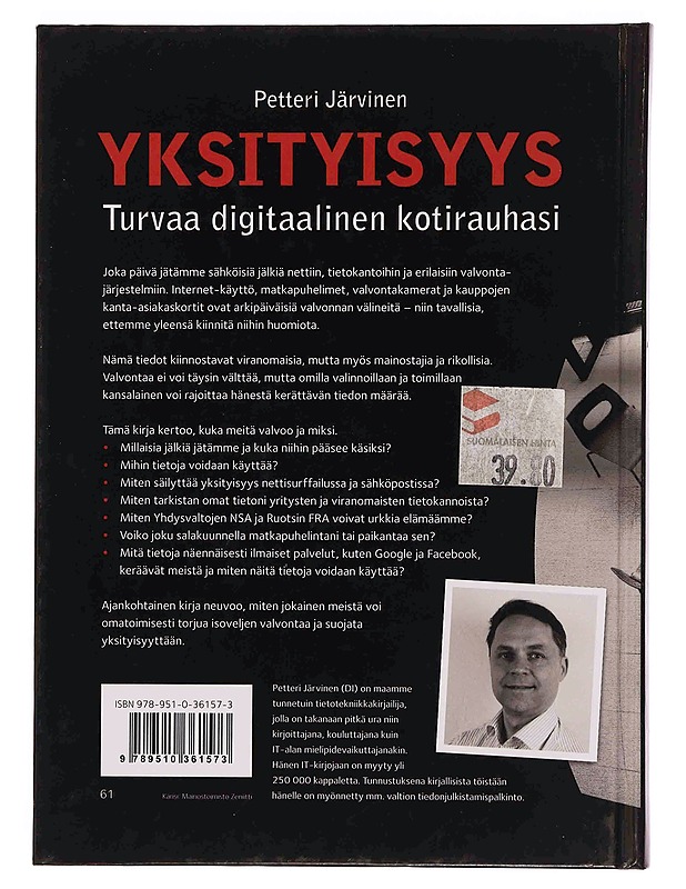 Yksityisyys : turvaa digitaalinen kotirauhasi - Järvinen, Petteri - Tietokirjat ja oppaat - 10105347642 - 1
