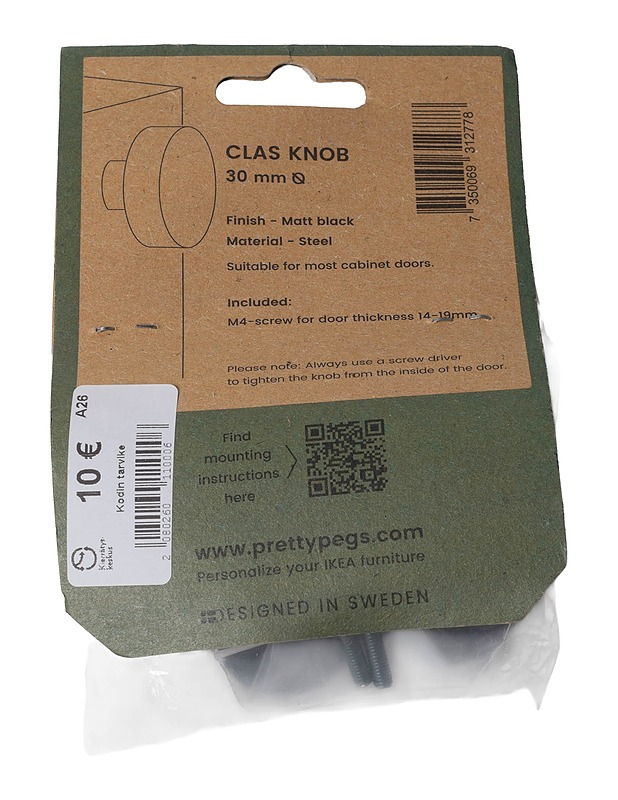 PRETTYPEGS kaapinoven nuppi - Rakennustarvikkeet - 10105347835 - 1