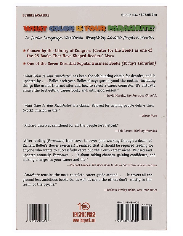What color is your parachute, Bolles Richard Nelson - Tietokirjat ja oppaat - 10105347903 - 1