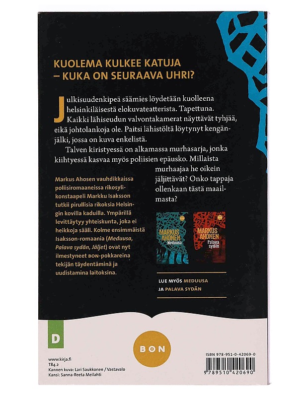 Jäljet : romaani rikoksista ja ihmisistä - Markus Ahonen - Jännitys ja dekkarit - 10105348771 - 1