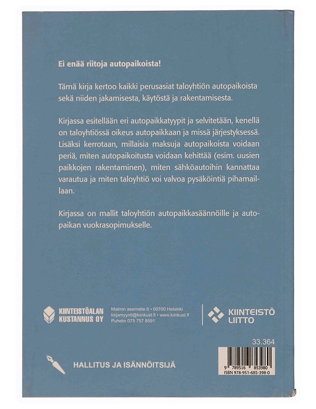 Autopaikat taloyhtiössä - Furuhjelm, Marina - Tietokirjat ja oppaat - 10105349077 - 1