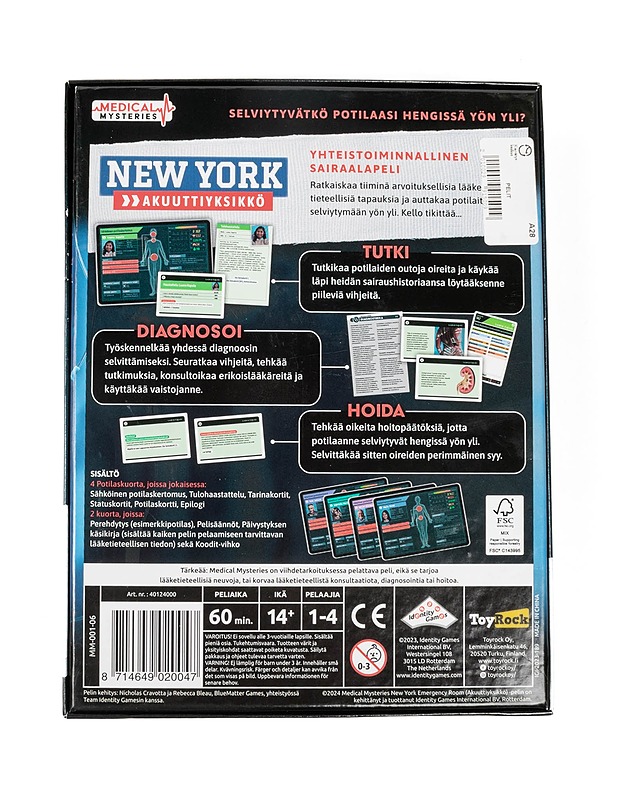 Medical Mysteries: New York - akuuttiyksikkö lautapeli - Lautapelit - 10105349233 - 1