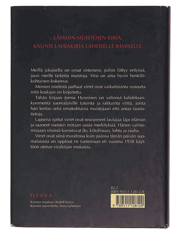 Oi muistatko vielä sen virren - Hynninen, Jorma - Tietokirjat ja oppaat - 10105350033 - 1
