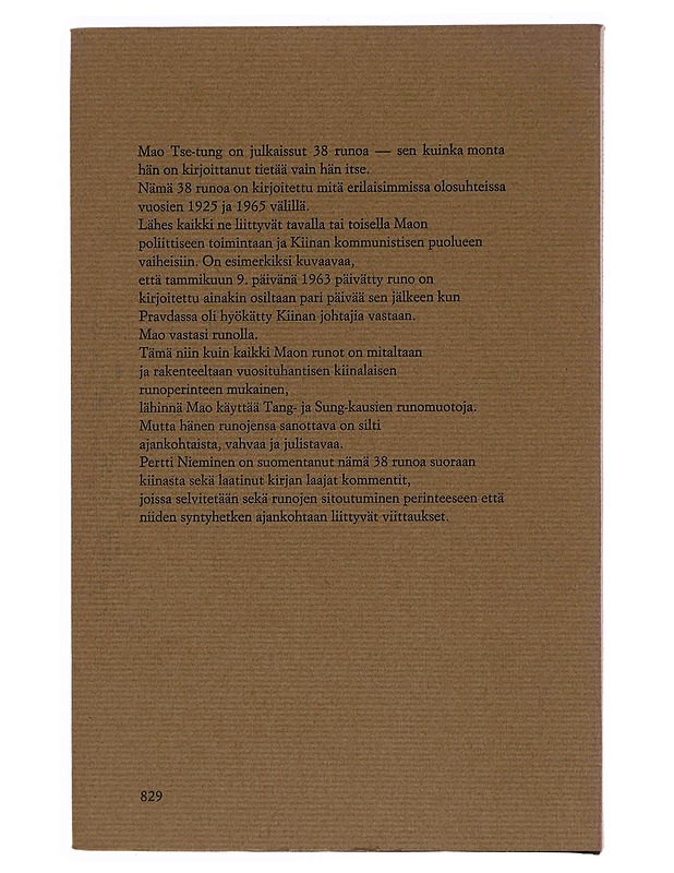 Mao tsetung - Runot ja näytelmät - 10105350573 - 1