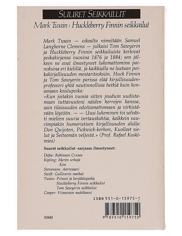 Tom Sawyerin seikkailut - Twain, Mark - Nuorten kirjat - 10105350580 - 1