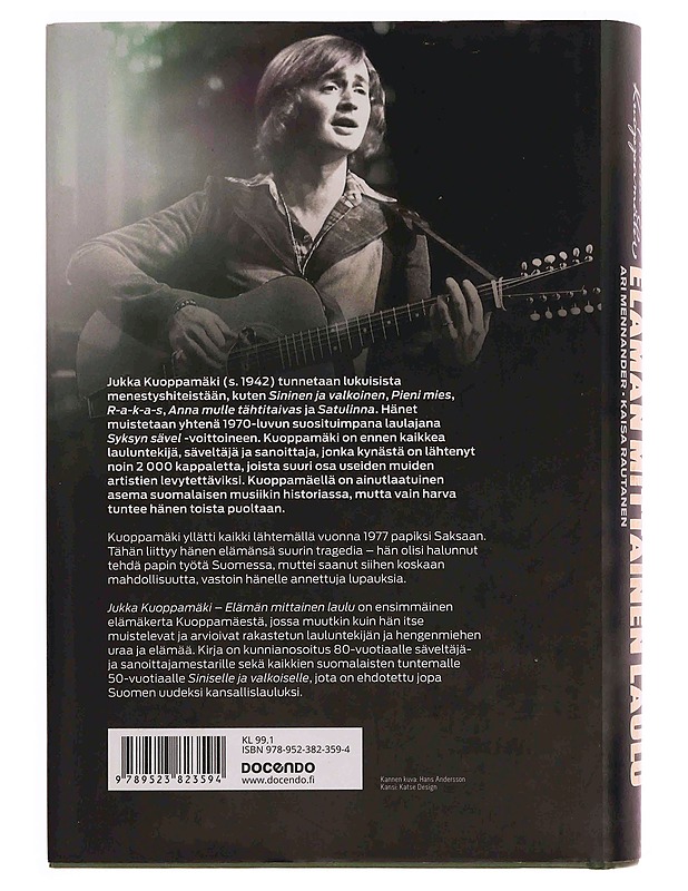 Jukka Kuoppamäki : elämän mittainen laulu - Mennander, Ari - Elämäkerrat ja muistelmat - 10105351106 - 1