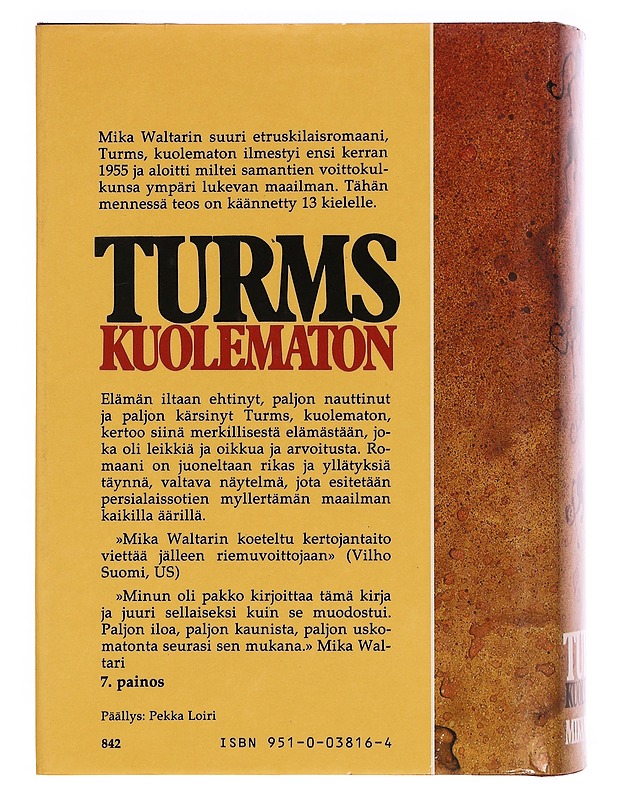 Turms Kuolematon  - Romaanit ja novellit - 10105351277 - 1