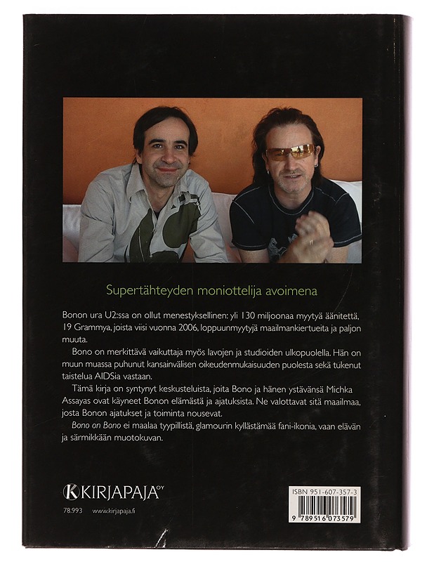 Bono on Bono - Bono - Elämäkerrat ja muistelmat - 10105351316 - 1