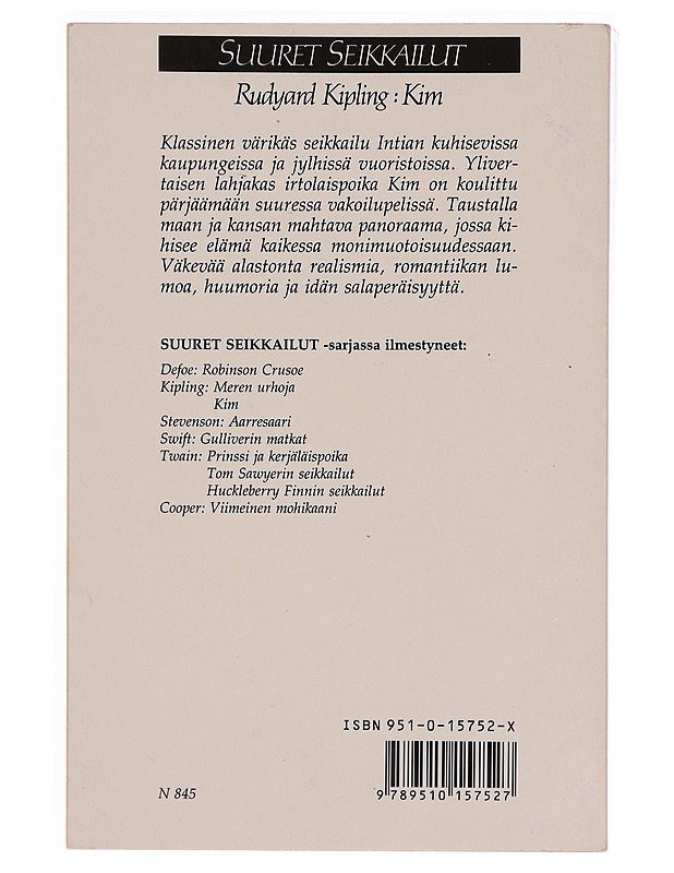 Kim - Kipling, Rudyard - Nuorten kirjat - 10105351396 - 1
