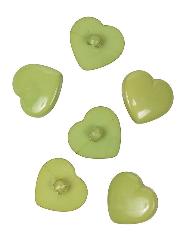 Sydännappi, 6 kpl - vihreä - Ompelu - 10105351666 - 0