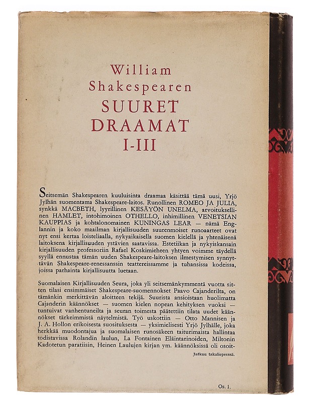 William Shakespearen suuret draamat II osa: Hamlet ja Othello - Shakespeare William - Runot ja näytelmät - 10105351722 - 1