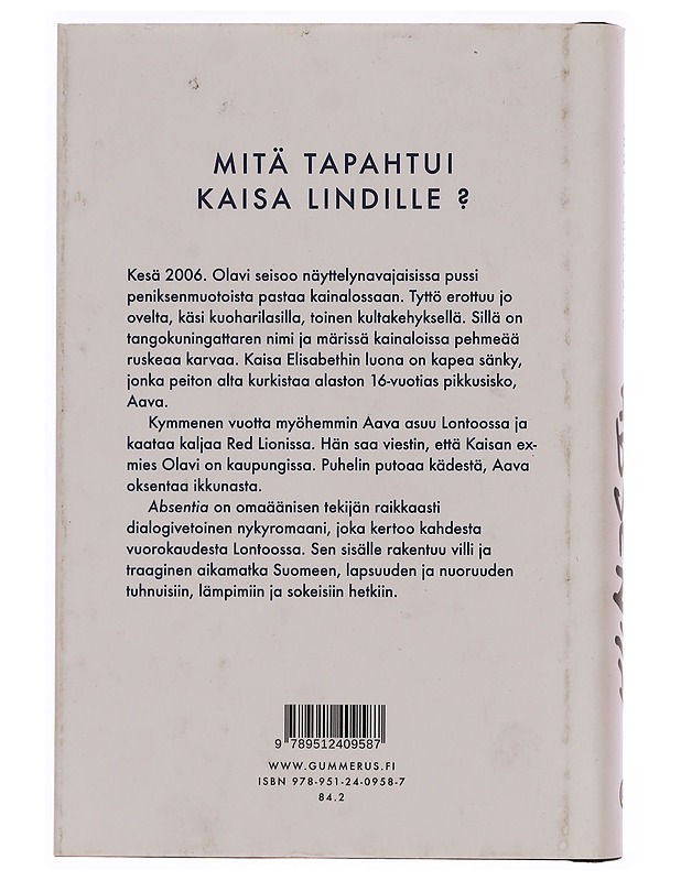 Absentia - Enni Vanhatapio - Romaanit ja novellit - 10105352037 - 1