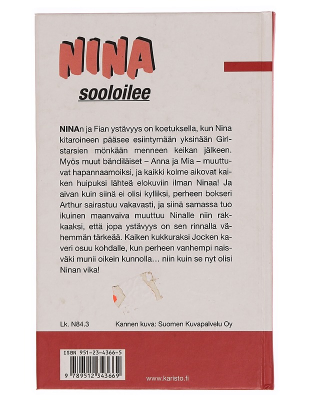 Nina sooloilee - Jacobsson, Ritta - Nuorten kirjat - 10105352476 - 1