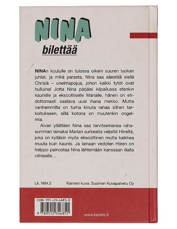 Nina bilettää - Jacobsson, Ritta - Nuorten kirjat - 10105352478 - 1