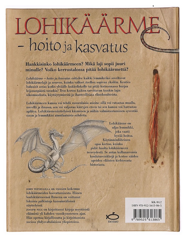 Lohikäärme : hoito ja kasvatus - Topsell, John - Tietokirjat ja oppaat - 10105352542 - 1