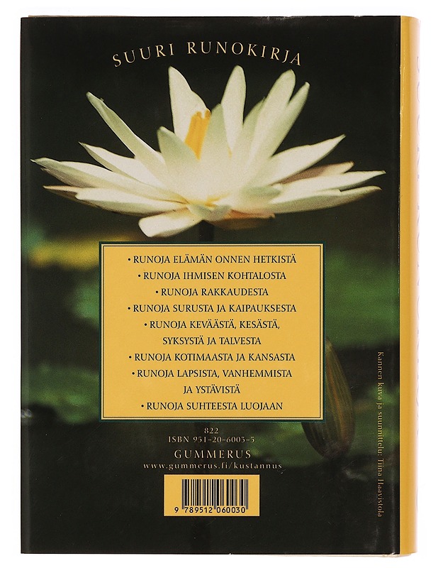 Suuri runokirja - toimittaja Ruoppila-Martinsen, Marketta - Runot ja näytelmät - 10105352556 - 1