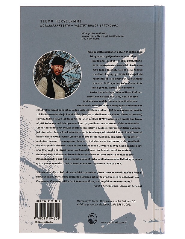 Kotkanpääkeitto : valitut runot 1977-2001 - Teemu Hirvilammi - Romaanit ja novellit - 10105352608 - 1